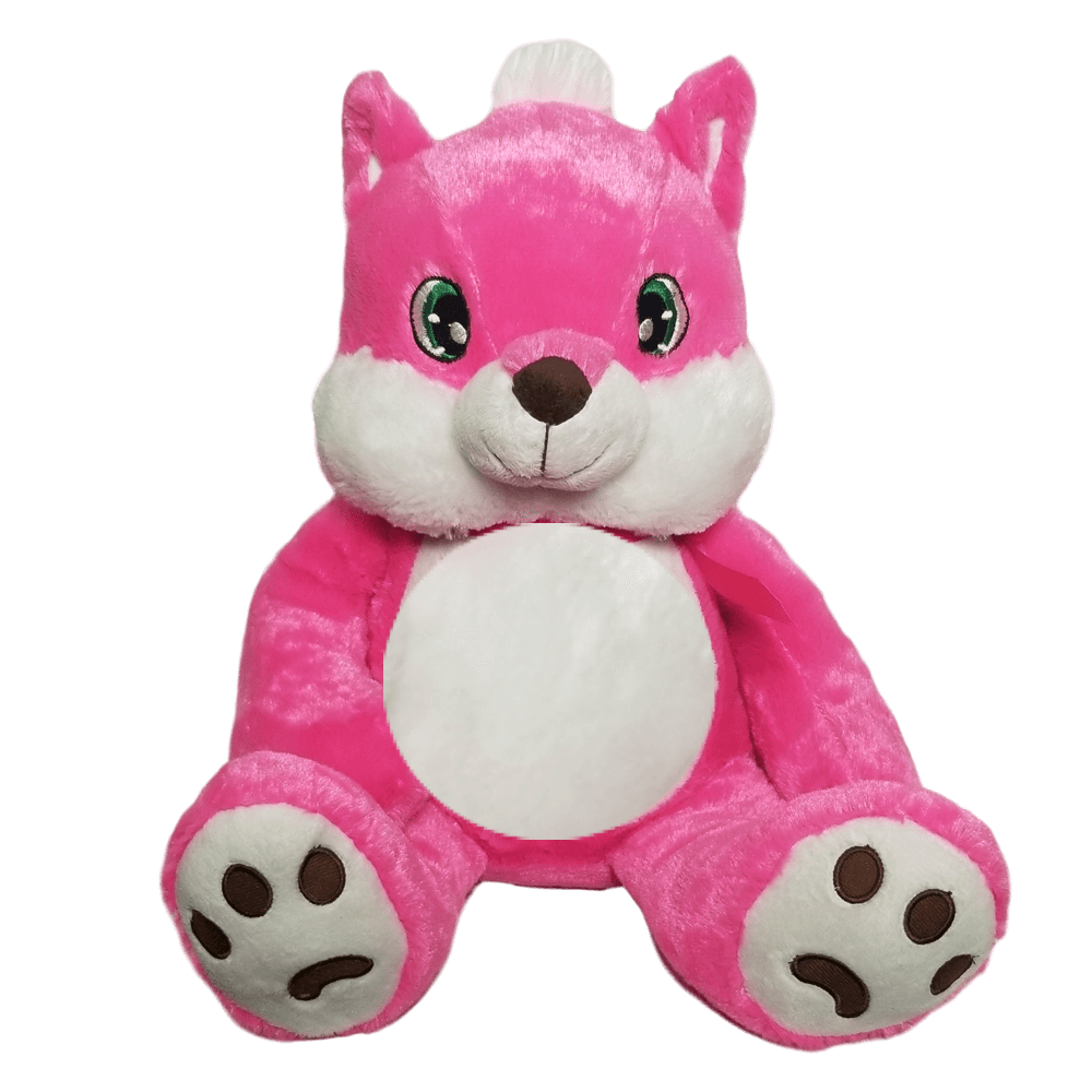 pink stuffed fox